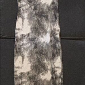 Zara Gray and Black Striped Scarf